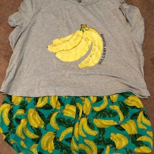 Asos Plus Banana Pajama Set